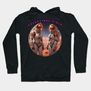 2 girlfriends in space Hoodie